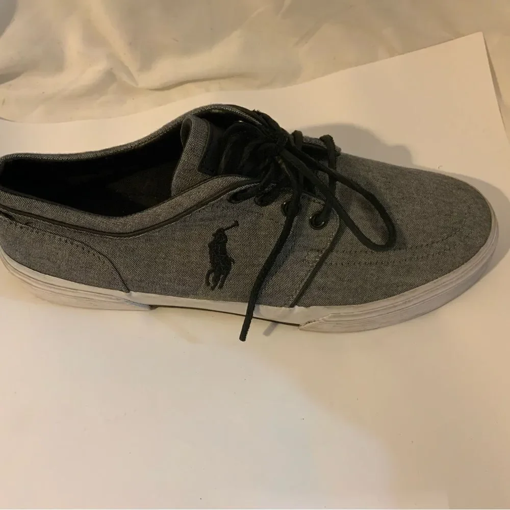 POLO RALPH LAUREN FAXON LOW Men size 8 D Light-Grey Nylon Casual Shoes
